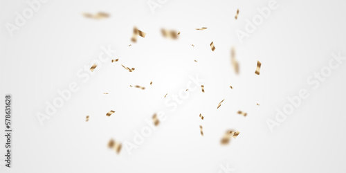 Celebration background with luxury golden confetti for festive decoration. vector illustration