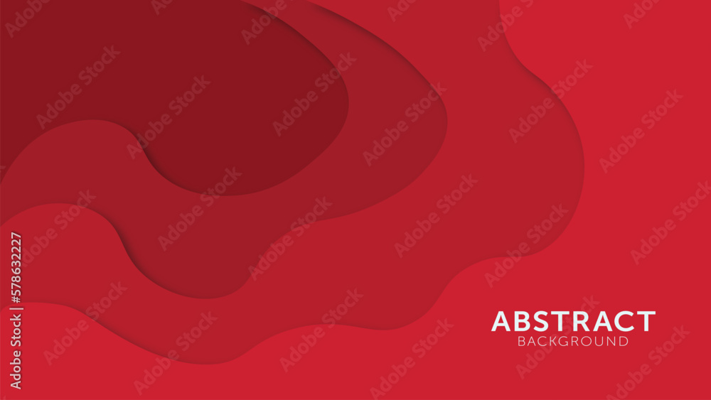 Red paper cut rounded shapes, abstract background in modern paper style for decor element or template. Red paper cut rounded shapes, abstract background in modern paper style for decor element or template.
