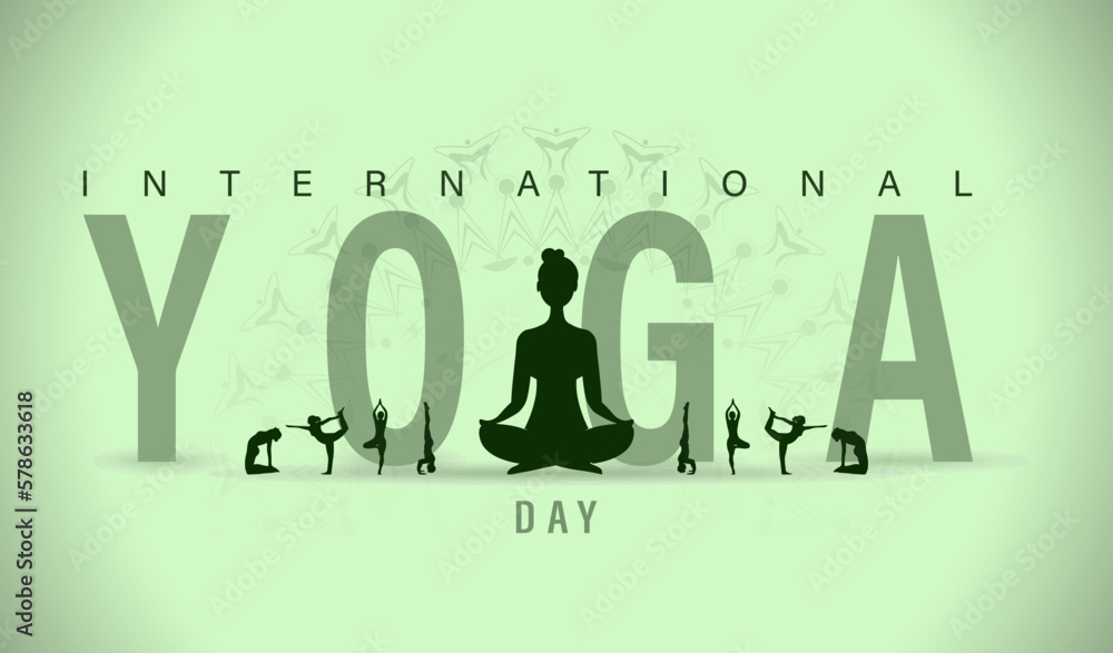 International yoga day, vector illustration Stock Vector | Adobe Stock