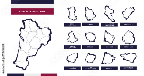 Régions et départements Nouvelle-Aquitaine