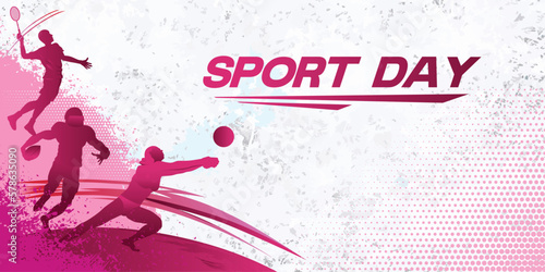 Sports Background Vector. International Sports Day Illustration. Graphic Design for the decoration of gift certificates, banners, and flyer