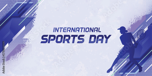 Sports Background Vector. International Sports Day Illustration. Graphic Design for the decoration of gift certificates, banners, and flyer