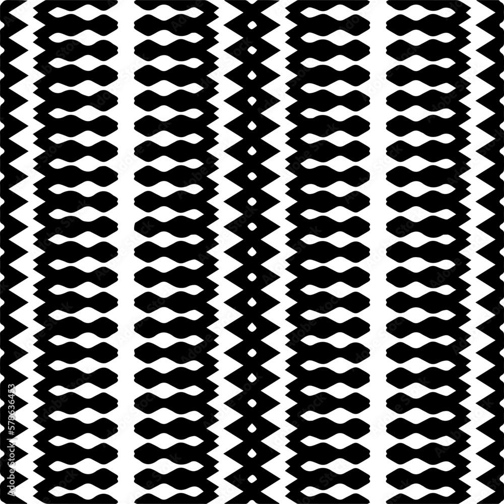 Seamless pattern with abstract shapes. Black and white geometric wallpaper. Repeating pattern for decor, textile and fabric.Abstraction art. Seamless pattern with abstract shapes. Black and white geometric wallpaper. Repeating pattern for decor, textile and fabric.Abstraction art.