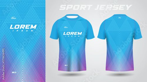 blue pink purple shirt soccer football sport jersey template design mockup