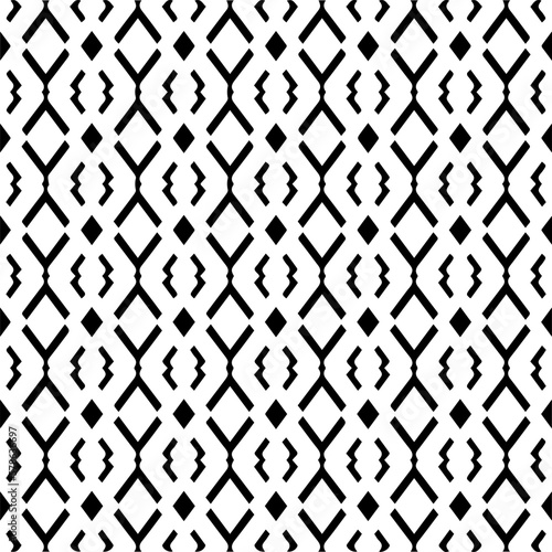  Seamless pattern with abstract shapes. Black and white geometric wallpaper. Repeating pattern for decor, textile and fabric.Abstraction art.
