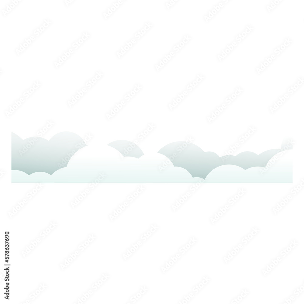 Crowded clouds with grey-white color illustration Crowded clouds with grey-white color illustration