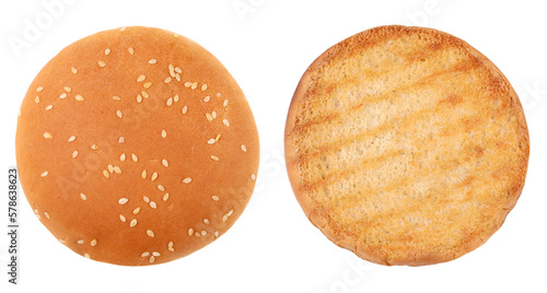 Hamburger bun, transparent background