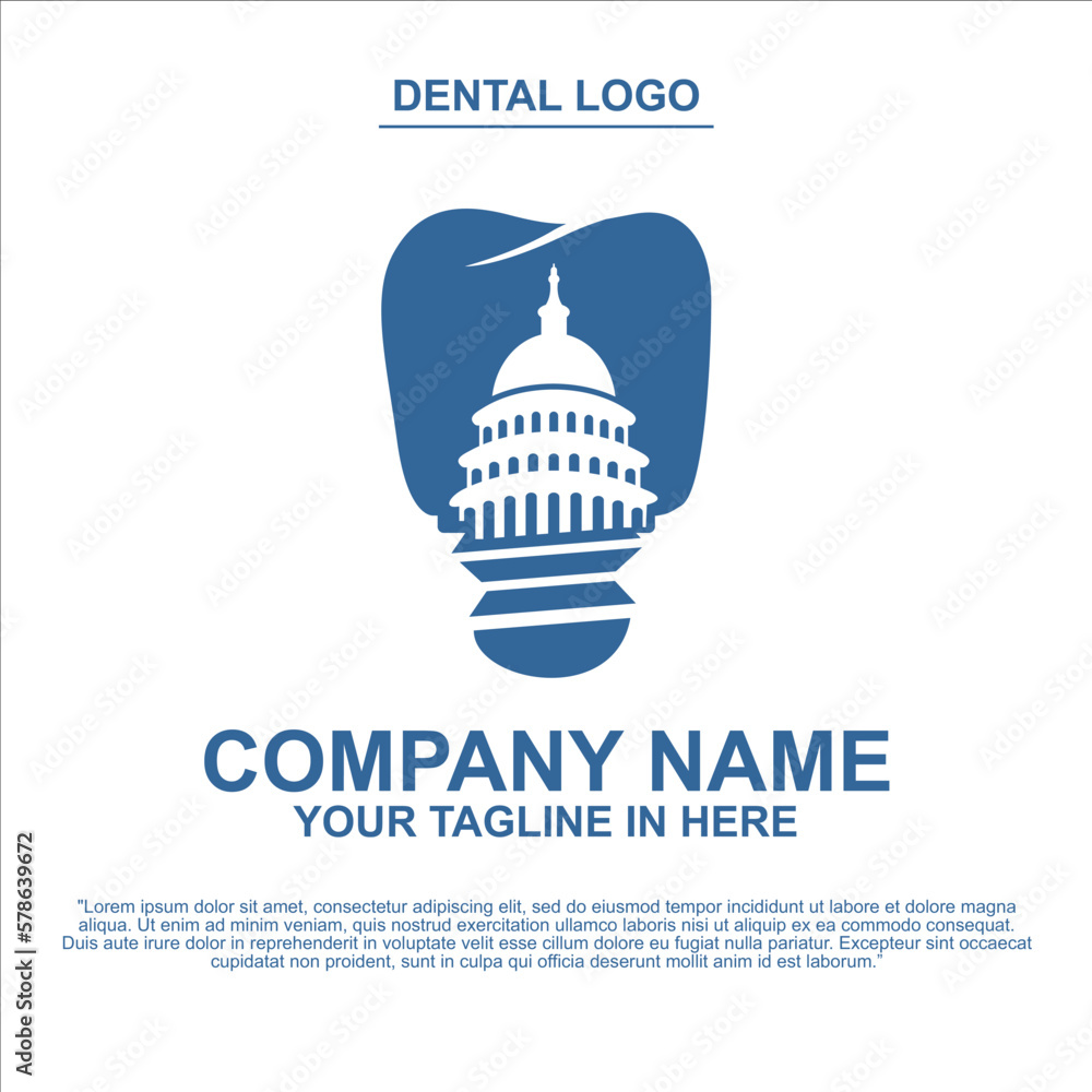 logo illustration dental care medical clinic