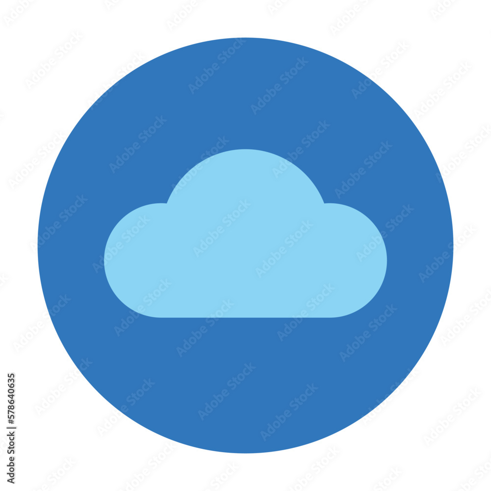 Basic weather icon of cloud on blue circle. Flat clipart. Can be used for web, apps, stickers. Isolated vector and PNG illustration on transparent background. Basic weather icon of cloud on blue circle. Flat clipart. Can be used for web, apps, stickers. Isolated vector and PNG illustration on transparent background.