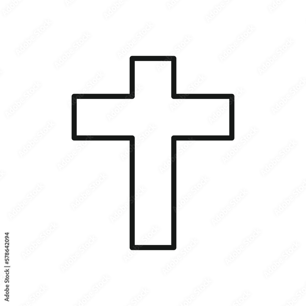 Fototapeta premium Editable Icon of Crucifix, Vector illustration isolated on white background. using for Presentation, website or mobile app