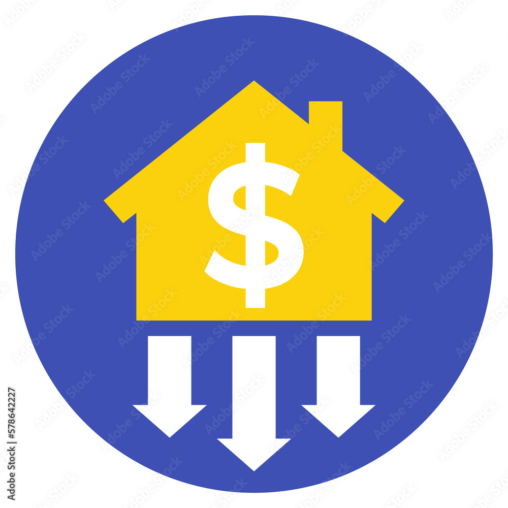 house prices decline icon house prices decline icon