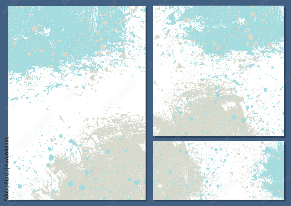 Set of watercolor backgrounds for poster, brochure or flyer.  Vector grunge textures