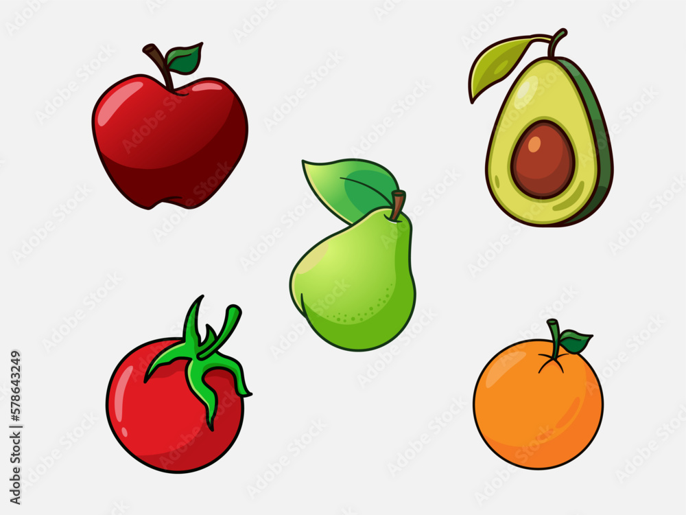Juicy and Delicious Fruit Vector Art Juicy and Delicious Fruit Vector Art