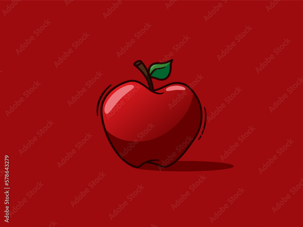 Juicy and Delicious Apple Vector Art Juicy and Delicious Apple Vector Art