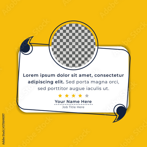 Client or customer service review testimonial social media post. Customer or client service feedback review post design template