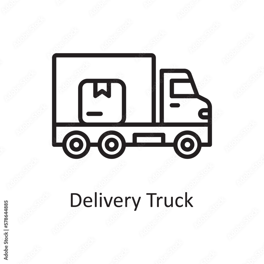 Delivery Truck vector outline Icon Design illustration. Logistic Symbol on White background EPS 10 File Delivery Truck vector outline Icon Design illustration. Logistic Symbol on White background EPS 10 File
