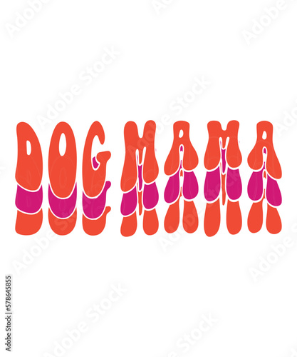 Dog Mama Retro SVG File