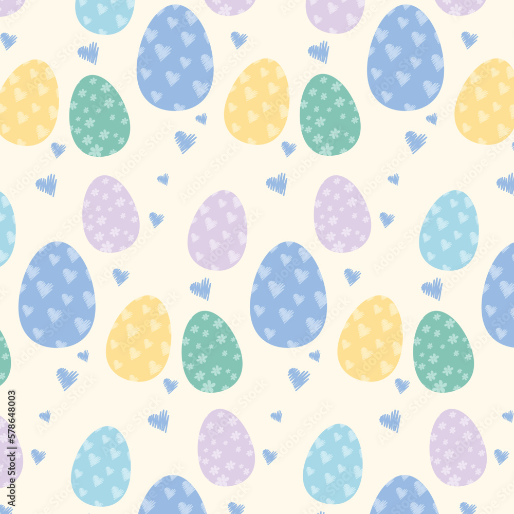 Easter pattern with eggs, seamless, colorful and beautiful Easter pattern with eggs, seamless, colorful and beautiful