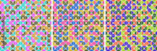 Abstract geometric Bauhaus pattern design. Vector circle  triangle and square lines color art design. Colorful Bauhaus background pattern.