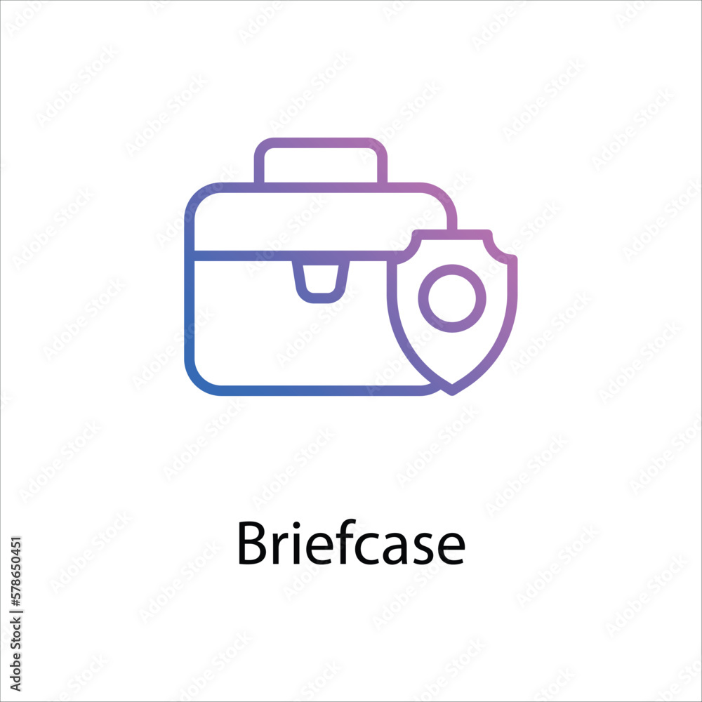 Briefcase icon vector stock Briefcase icon vector stock