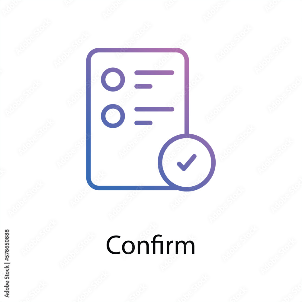 Confirm icon vector stock Confirm icon vector stock