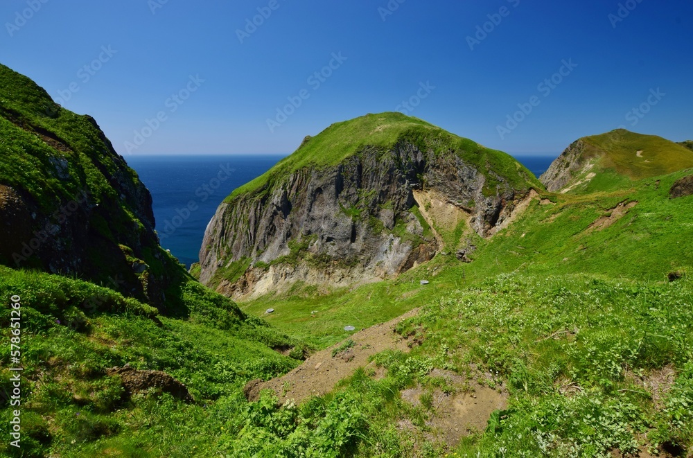 Fototapeta premium 礼文島ハイキング