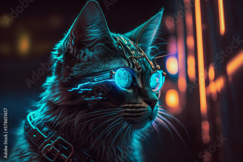cat in the night