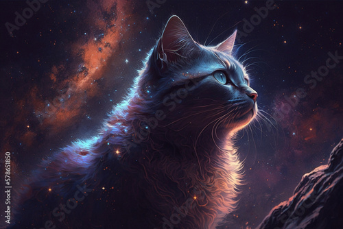 cat in the night