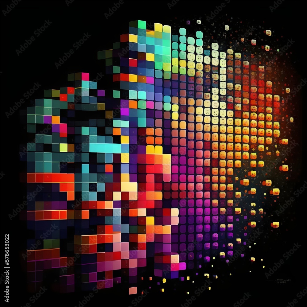 Fototapeta premium A pixel art abstract illustration - Artwork 62