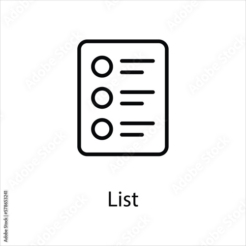 List icon vector stock