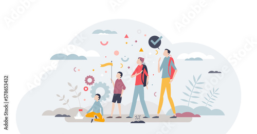 Adolescence male and teenage years from baby to adult tiny person concept, transparent background.Phases of life between childhood and adulthood development illustration.