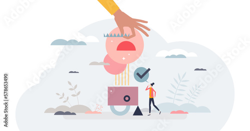 Building projects or planning modern shape combinations tiny person concept, transparent background.Geometric elements assemble and installing sections illustration.