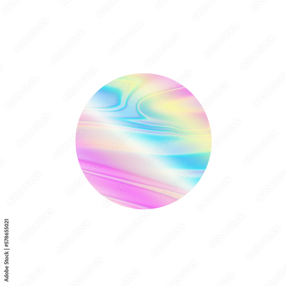 Iridescent holographic sticker