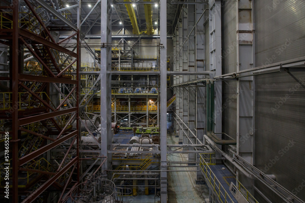 Panoramic view of big fertilizer plant.