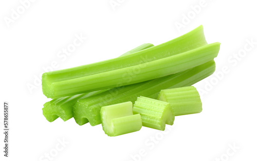 celery sticks isolated on transparent png photo