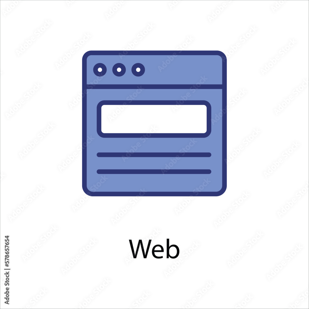 Web icon vector stock Web icon vector stock