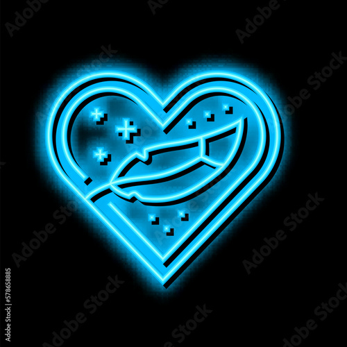 hypoallergenic cosmetic neon glow icon illustration