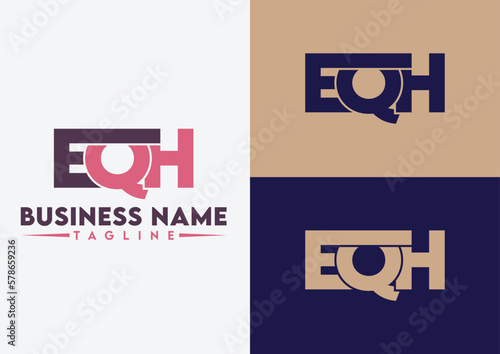 Letter EQH logo design, EQH letter logo photo