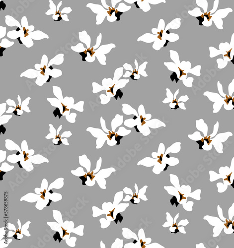 Seamless flower pattern, floral print. © Ama