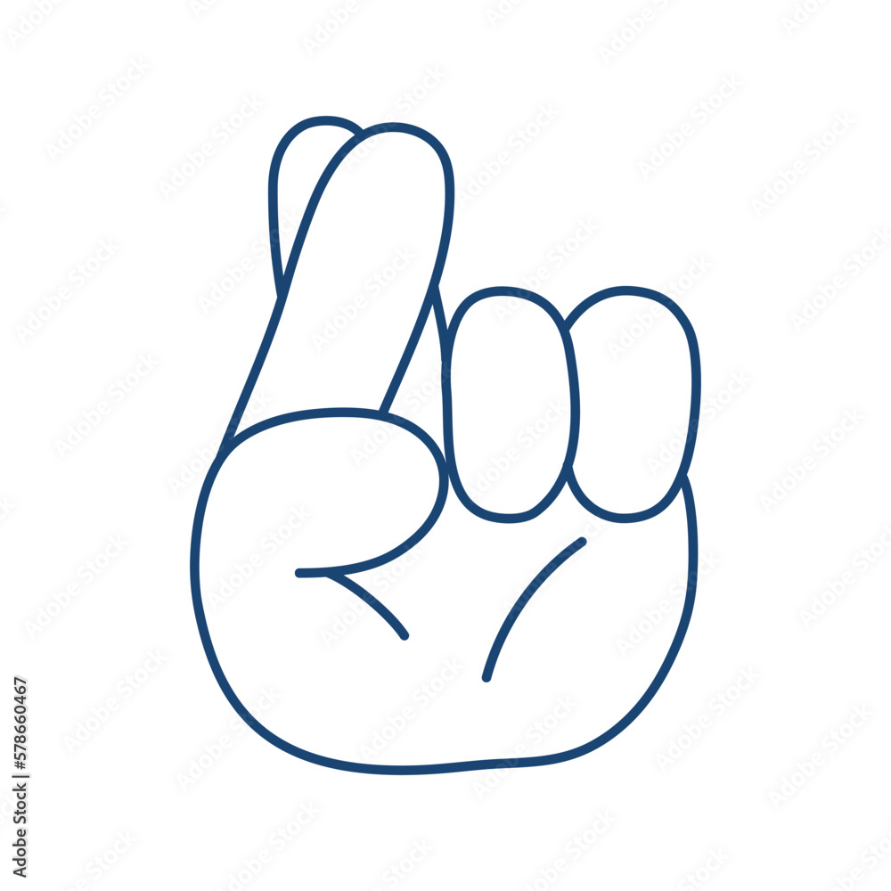 Hand sign icon. Flat line vector illustration. Hand sign icon. Flat line vector illustration.