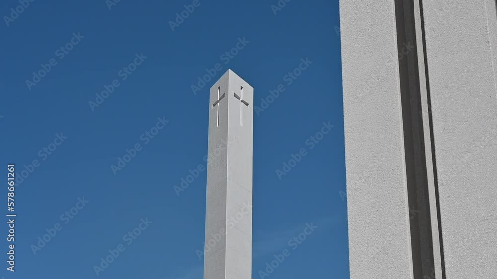 Outside view of the Church of the Abrahamic Family House in Abu Dhabi