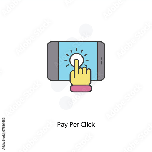 Pay Per Click icon vector stock