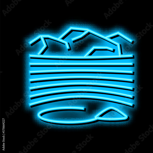 opencast goldmine neon glow icon illustration