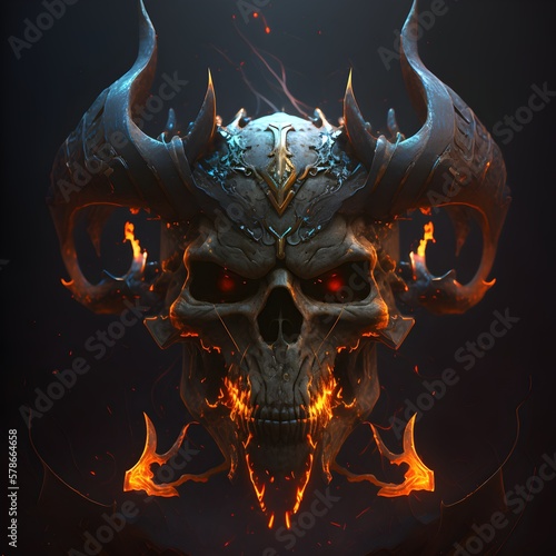 skull demon warrior darkness