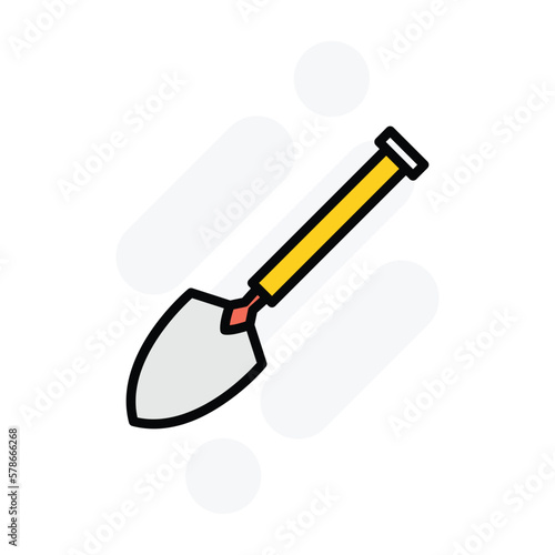 shovel icon vector stock