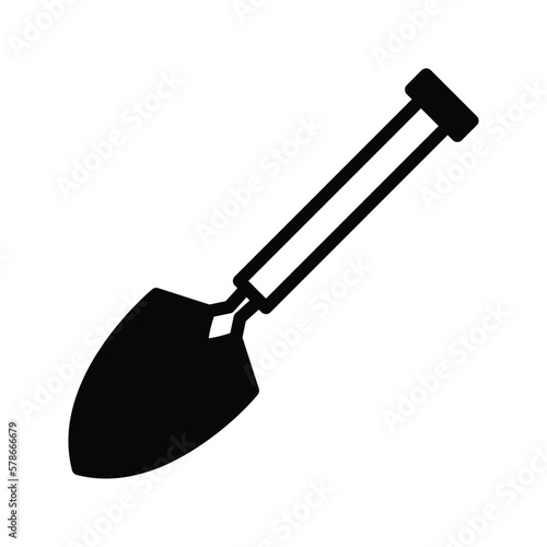 shovel icon vector stock