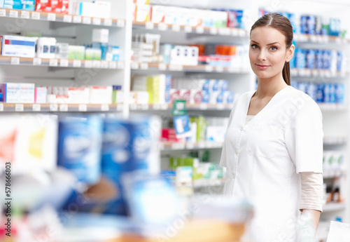 Smiling pharmacist at store. Portrait of beautiful pharmacist smiling at medical store. Free Download Smiling pharmacist at store. Portrait of beautiful pharmacist smiling at medical store. - GFXLoad