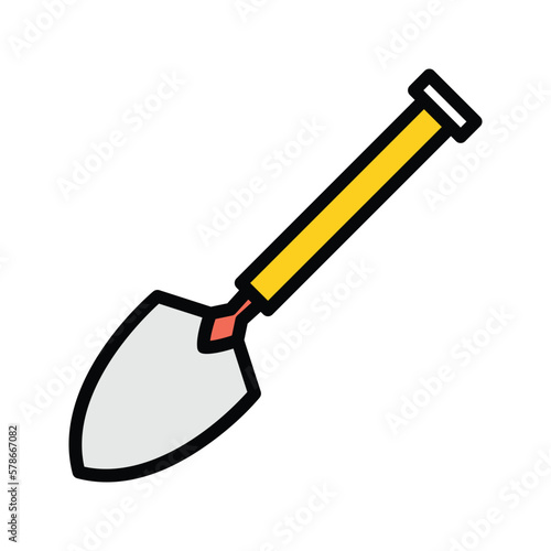 shovel icon vector stock