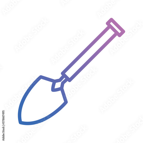 shovel icon vector stock
