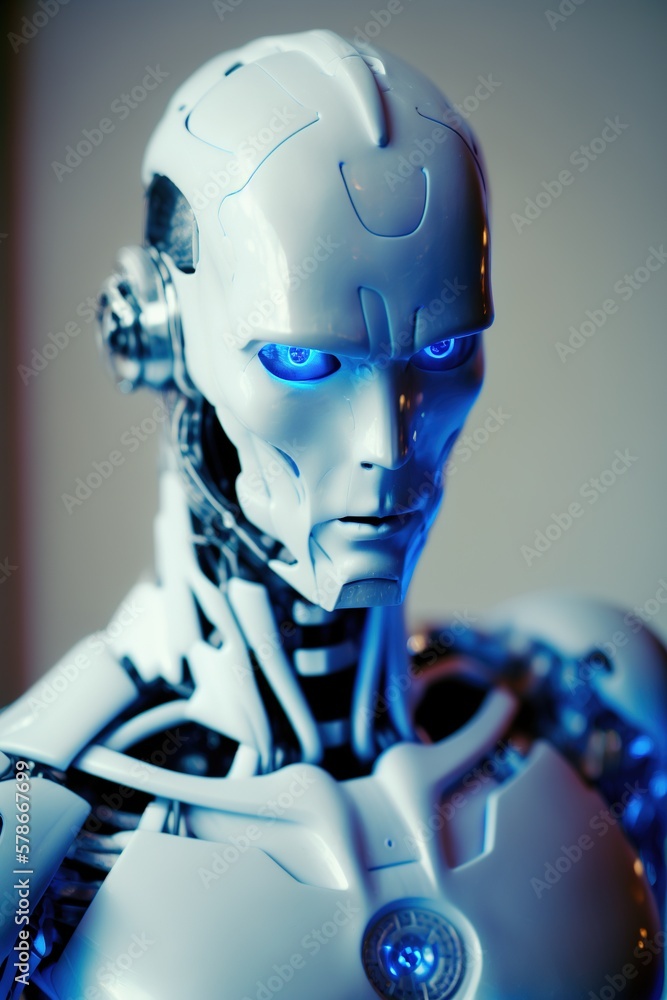 Android Cyborg Robot AI, Generative AI Android Cyborg Robot AI, Generative AI